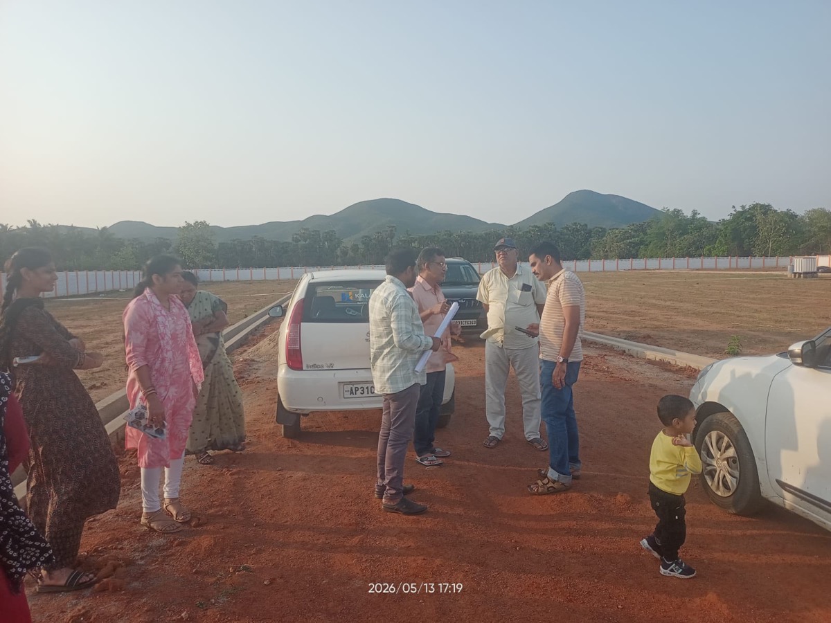 Families on a site visit at the Adhvik Aero City venture