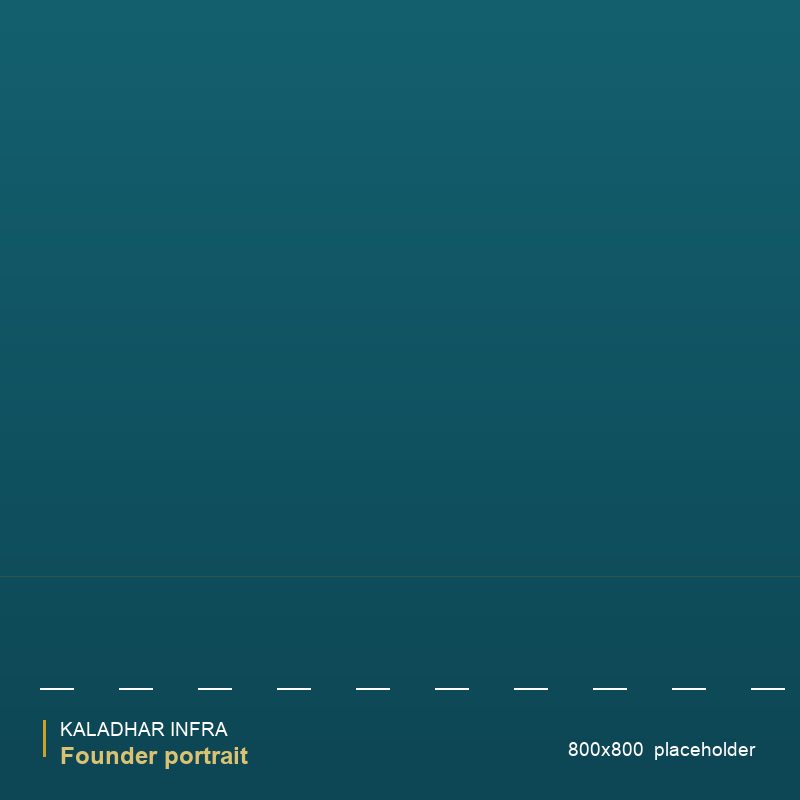 Portrait of [Founder Name], [Founder & Managing Director] at Kaladhar Infra